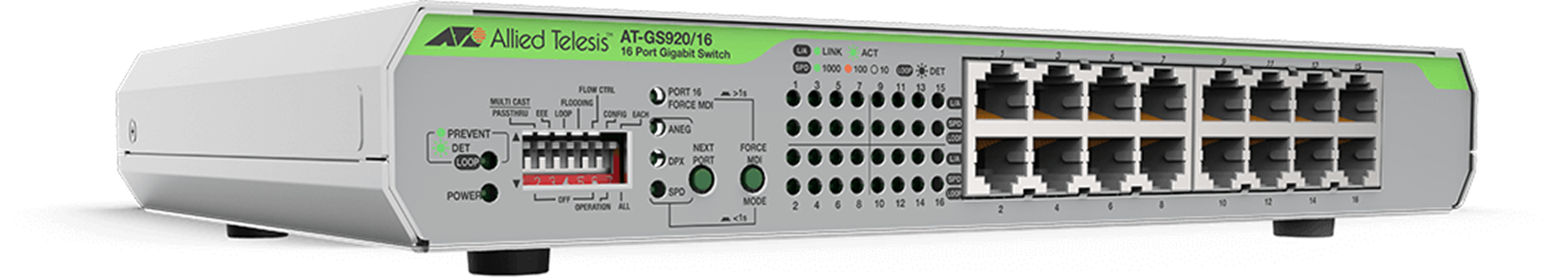 AT-GS920 Series - Unmanaged Gigabit Switch (Loop Protection)